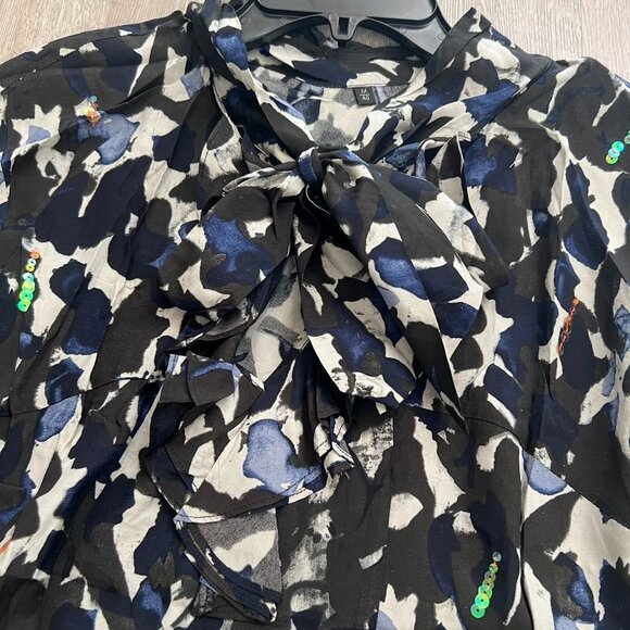 TwinSet Simona Barbieri Milan shift M lightweight sequin abstract animal print - Picture 4 of 7